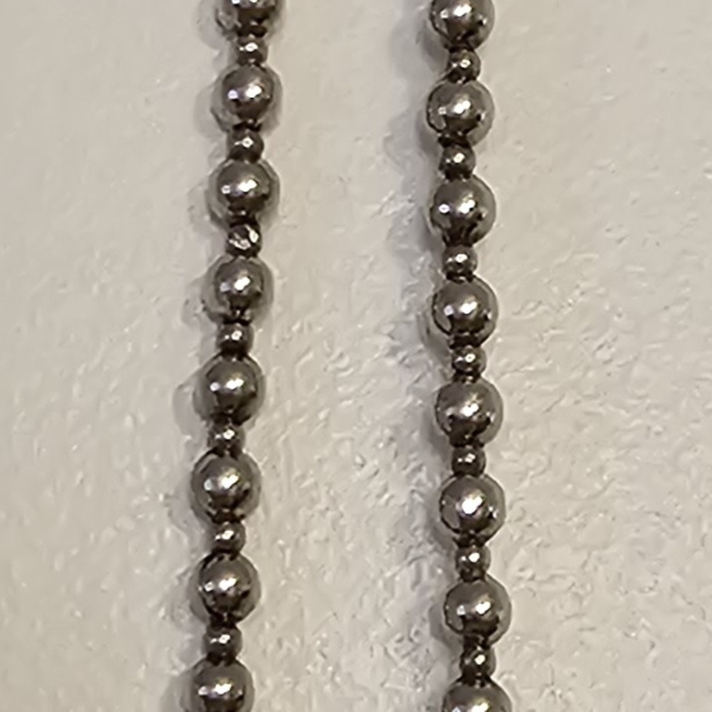 Bead Necklace; Handmade 28"